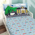 3-Piece Set Set EVERYDAY KIDS Toddler Fitted Sheet, Flat Sheet and Pillowcase - Police, Fire and Rescue - Soft