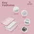 KRYSO Baby Changing Pad Soft Vegan Leather Changing Pad, Waterproof and Wipeable Diaper Changing Mat, Easy-to-Clean