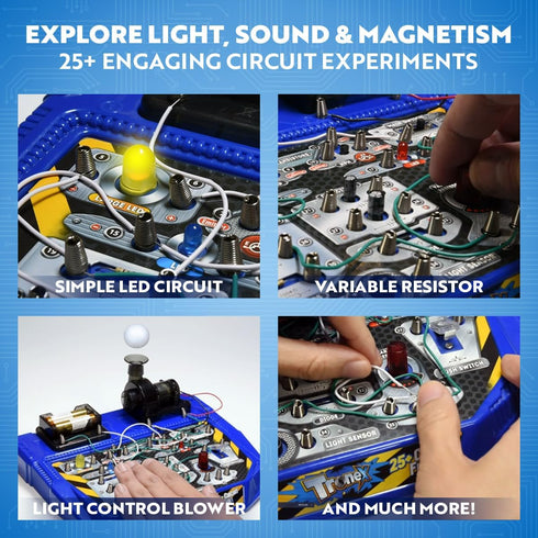 25+ 8, 9, 10, 11, 12, 13+ Playz Electrical Circuit Board Engineering Kit for Kids with STEM Projects Teaching