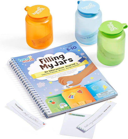 hand2mind Filling My Jars Interactive Journal, Kids Gratitude Journal, Positive Affirmations, Mindfulness Activities