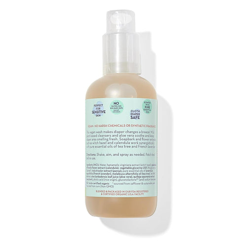 6.5 oz. California Baby Diaper Spray | Cleans Better Than Baby Wipes | Gentle Alternative to Wet Wipes | Soothing Aloe
