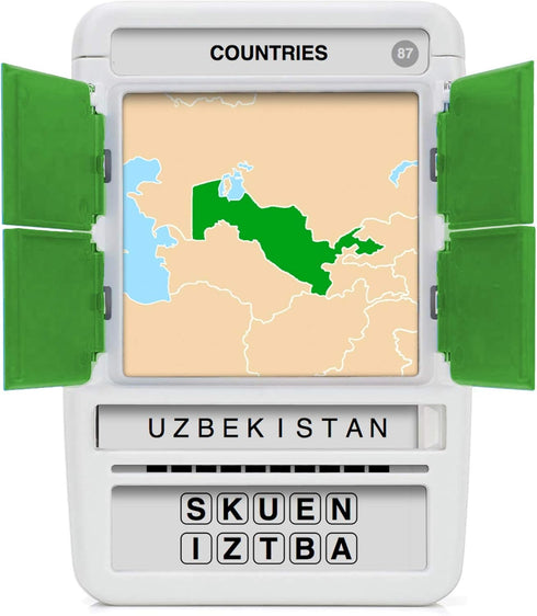 100 PICS Countries of The World Travel Game - Flash Cards with Slide Reveal Case for Kids and Adults, Ages 6+