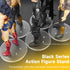 Action Figure Stand Star Was Black Series 6inch, 1/12 Scale Figures Toy Collection Support Display Holder Bases Accessories, 6-Pegs 3-Size, Circle, 24PACK