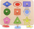 AILE Toddler Shape Peg Puzzle Board - Learning Toy for Preschoolers