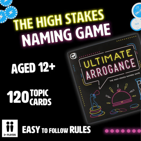 Ginger Fox Ultimate Arrogance Game - Bluffing & Deception Card Game for Ages 12+, Fun Family Game Nights