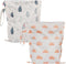 HECCEI Wet Dry Bag, 2-Pack Reusable Waterproof Wet Bags for Swimsuits &