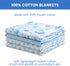 100% 47x47 Inches (Pack 4), Delta Children Cotton Muslin Baby Receiving Blankets for Girls and Boys of Blue Botanicals