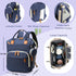 GLIXAVIA Backpack 15+ Backpack Diaper Bag with Changing Pad Large Capacity Baby Bag, Pockets, USB Port, Waterproof