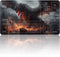MTG Magic Playmat Size 24x14 Inch, Premium Smooth Rubber Surface, Mousepad Compatible, Black Dragon Design