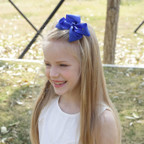 Oaoleer Hair Bows, 30 Colors 4 Inch Grosgrain Ribbon Bows with Alligator Clips for Girls and Kids