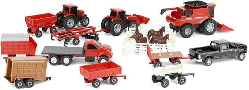 1/64 20 Set ZFN44091 ERTL Case IH Tractor and Vehicle Piece Value