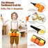 Set -258PCS, Kids Cardboard Construction Tool with Electric Drill & Tool Belt STEM Building Kit for Creative Craft