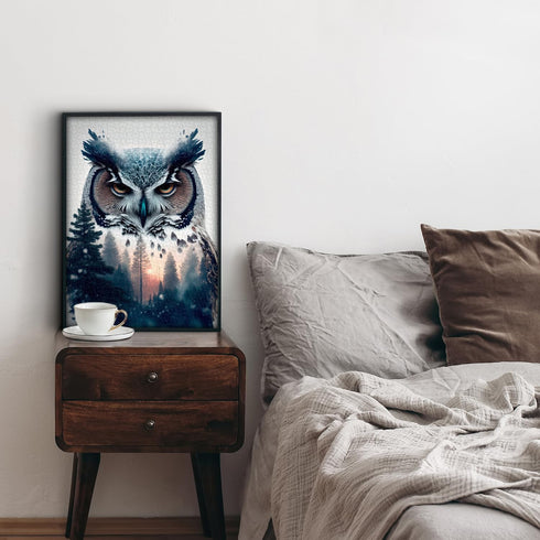 Owl Puzzles for Adults 1000 Pieces, Difficult Bird Challenging Jigsaw Puzzles as Bird Decor