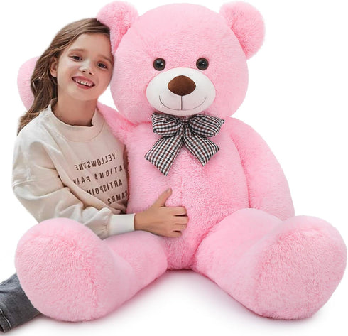 MaoGoLan Huge Pink Stuffed Animals - 47 inch Life Size Cute Teddy Bears for Baby Girls Shower Decorations