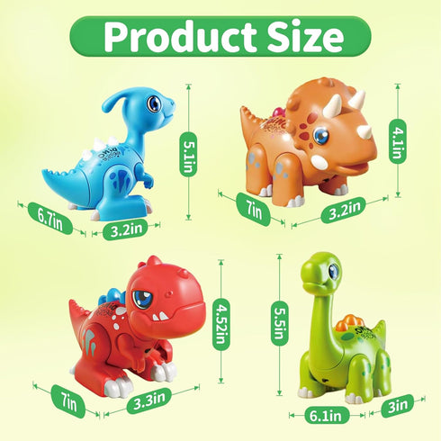 Set 3-5, Set, Assembly Dinosaur Toy for Kids Ages Magnetic Dino Toys with Lights & Sounds, Take Apart Dinosaur Building