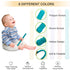 Hollow Teething Tubes Toys for Babies, 5 Pack Silicone Teether Toy Tube for Infants 6-12 Months