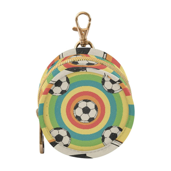 PYBUG Football Round Pacifier Storage Case, Polyester & TPU Lined with Hook Buckle,