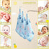 Flradish 3 Pack Set 12 12 Inches Baby Washcloths Pure Cotton Highly Absorbent and Soft Dog Paw Print Baby Towels