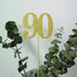 Pack of 10 Gold Glitter 90th Birthday Centerpiece Sticks, Number 90 Table Topper Age Letter Decorations
