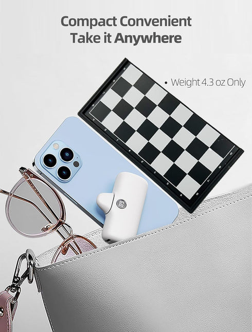 Pedolini Set Set 5.9 Inch) Travel Chess Magnetic Portable Folding Board - Small Mini Pocket Chess (X-Small /