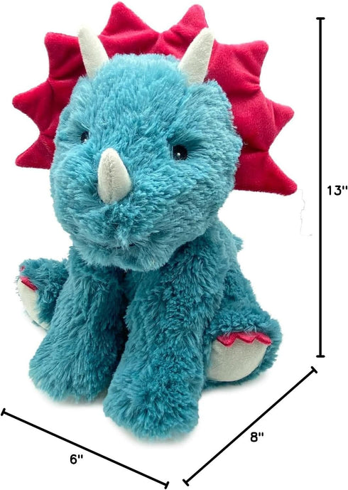 warmies Microwavable & Weighted Stuffed Animals, Triceratops - Heated Stuffed Animal Plushie for Warmth & Comfort