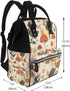 ZSUUGJ Backpack Mushroom Nature Wild Forest Printed Diaper Bag Baby Bag Multi Function Baby Changing Bags For Travel