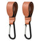 Stroller Hooks for Hanging, 2 PCS Durable Leather Style Clip Straps for Diaper Bags & Grocery Shopping