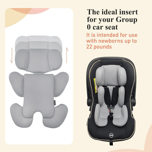 Innokids Infant Car Seat Insert, Baby Head Body Supports for Newborn, Soft and Padded, Detachable Head and Side Support