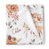Stork Wares Boho Caramel Floral Personalized Baby Girl Swaddle Blanket, White, 30x40', (BB335)