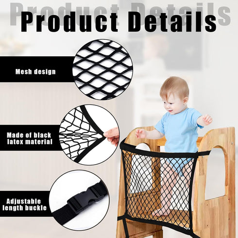 hinbkenla Toddler Tower Safety Net Toddler Safety Net for Enhanced Safety and Convenience,Double-Layer Design