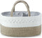 PandaEar Portable Baby Diaper Caddy Organizer, Cotton Rope Diaper Caddy for Newborn Infants - Brown