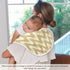 decor gift 4 Pack 22x11in Cotton Burp Cloths Baby Easy Care Beige Ikat Simple Line Burp rag for Unisex Babies