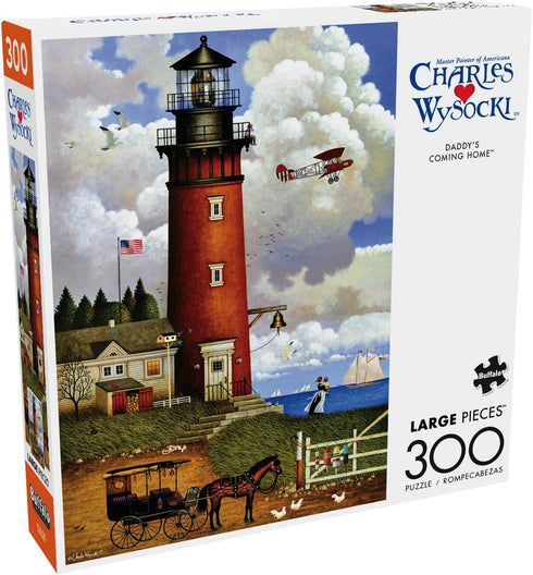 Buffalo Games - Charles Wysocki - Daddy's Coming Home - 300 Piece Jigsaw Puzzle for Adults