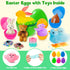 30 Pack 4 IJIGU Prefilled Easter Eggs with Toys, Bulk Mix Sizes Plastic Easter Eggs with Toys Inside, Surprise Eggs