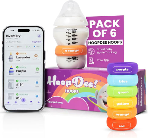 HoopDee NFC Breast Milk Bands with Free App Integration for Breast Milk Labels