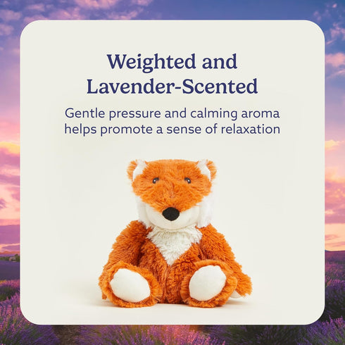 warmies Microwavable & Weighted Stuffed Animals, Fox - Heated Stuffed Animal Plushie for Warmth & Comfort - Cute Soft