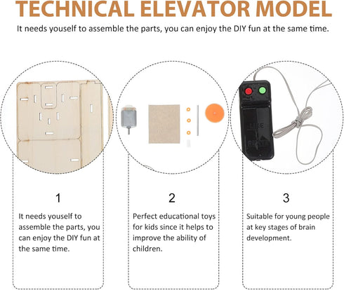 Wooden Elevator Kids STEM Projects - Science Kits for Ages 5-14, DIY Model Building Kits