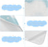 voucong 28" 52" Blue and White Moon Clouds Cooling Baby Mattress Cover x Washable Crib Padding for Sides