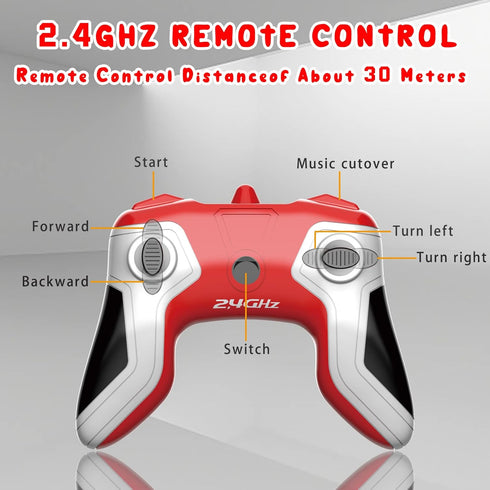 2.4GHz 1:18 2Pcs Remote Control Car, RC Fire Truck for Kids, RC Monster Truck Toy Scale Model Vehicle with LED Lights