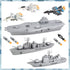 Set deAO Aircraft Carrier Toy Military Submarine Naval Ship Play with Planes Army Toy Battleship for Kids Boys Girls