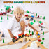 1 Pack Set Mototo Wooden Train Track Bridge Wooden Train Accessories Wood Track Bridge Wood Railroad Pieces Expansion