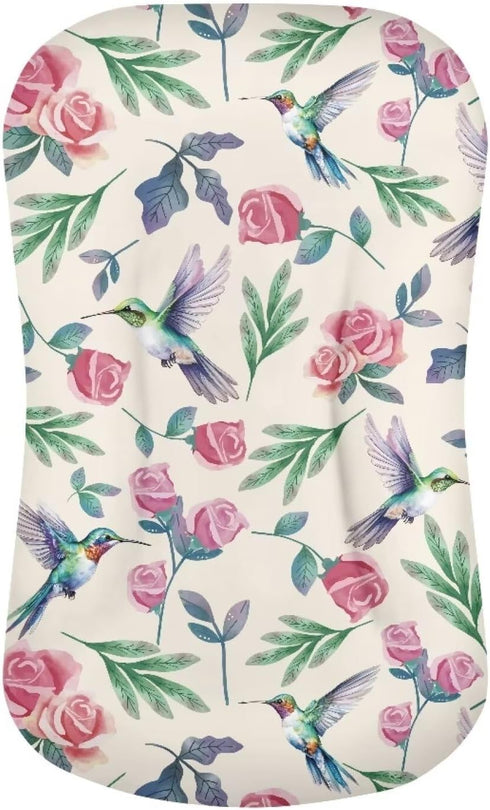 ZDCUSTOM Flower Hummingbird Bassinet Sheets for Baby Girl Baby Crib Sheets Baby Sheets