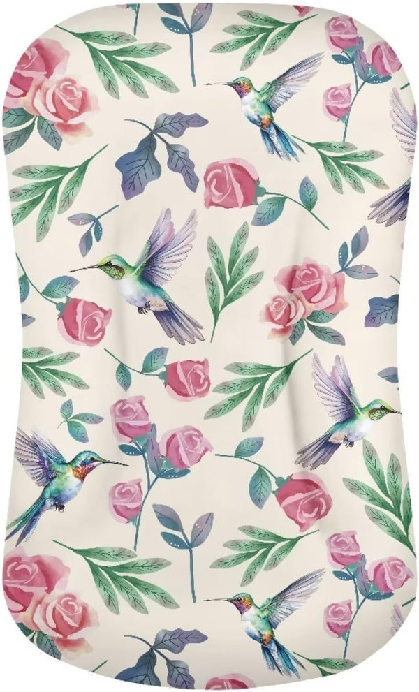 ZDCUSTOM Flower Hummingbird Bassinet Sheets for Baby Girl Baby Crib Sheets Baby Sheets