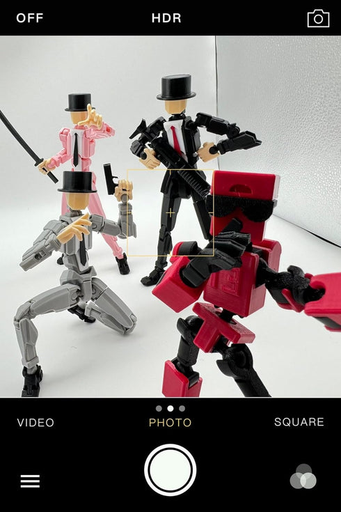 3D Printed Action Figure Mini-13, 6.65-inch Movable Toy with Accessories, Creative Desk Decoration (Red)