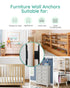 6 Sets Furniture Wall Anchor Furniture Anchors for Baby Proofing Anti Tip Furniture Straps Wall Mount Bracket Safety