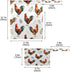 Haskirky 2 Watercolor Roosters Pcs Cloth Diaper Wet Dry Bags,Waterproof and Washable Bag for Travel Reusable Wet Bag