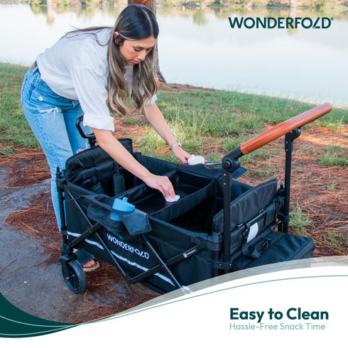 X2 (X2 WONDERFOLD X Series Snack Tray for Stroller Wagon with Flip-Out Cup Holders to Maximize Space, Easy Install