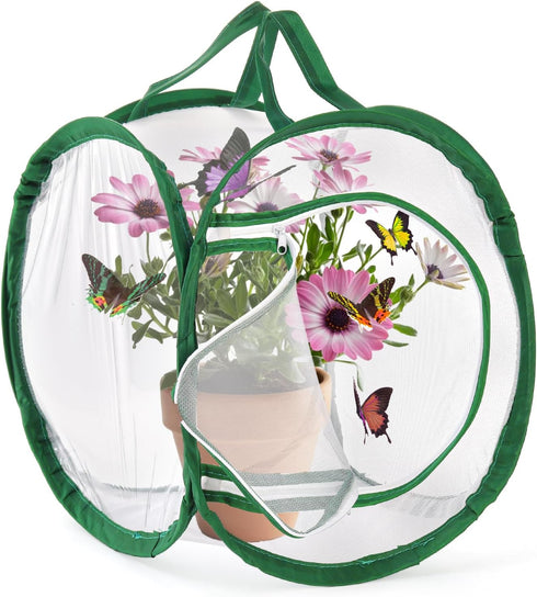 ZENFUN 2 Packs Insect and Butterfly Habitat Cages - Monarch Insect Mesh Cage and Caterpillar Enclosure
