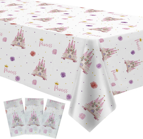 HIPVVILD Princess Tablecloth Girl - Disposable Princess Party Table Cover for Birthday Baby