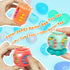 12 Pack 3.4" Jumbo Filled Easter Eggs with Toys Magic Bean Cubes, Fidget Puzzle Toy Brain Teaser Easter Basket Stuffer